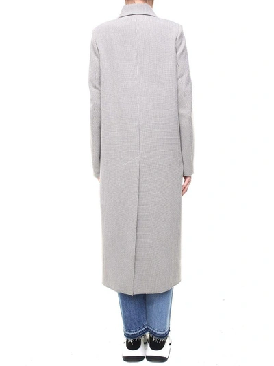 Shop Mm6 Maison Margiela Checked Jersey Coat In Beige