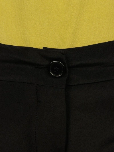 Shop Aspesi Silk Trousers In Black
