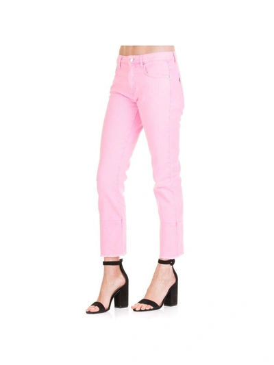 Shop Msgm Trousers In Pink