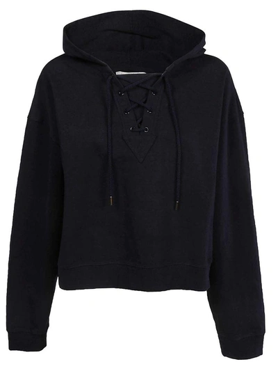 Shop Stella Mccartney Rear Logo Cropped Hoodie In Black