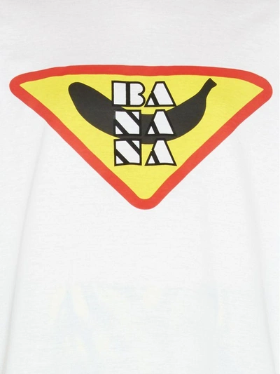 Shop Prada 'banana' T-shirt In White