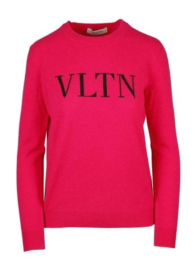 Shop Valentino Vltn Logo Sweater In Am9
