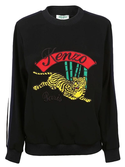 Shop Kenzo Tiger Motif Sweatshirt In Black