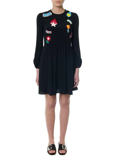 Shop Dondup Black Patched Dress