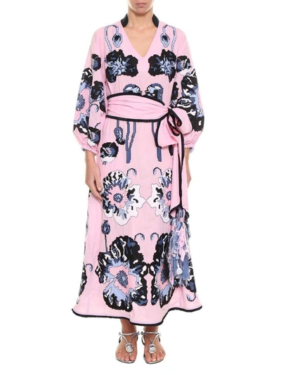 Shop Yuliiya Magdych Cotton Dress In Rosa