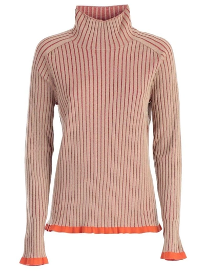 Shop Burberry Turtleneck Sweater In Sand Brown