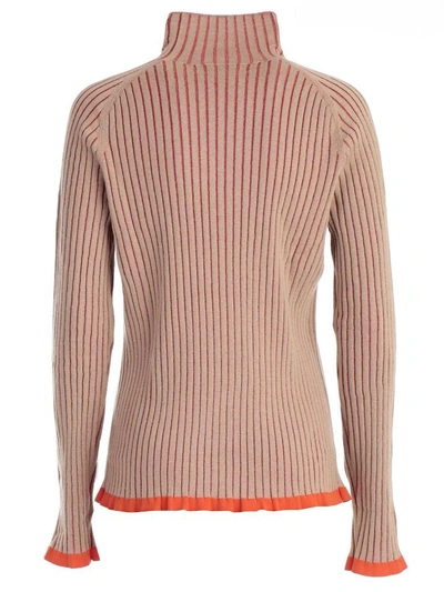 Shop Burberry Turtleneck Sweater In Sand Brown