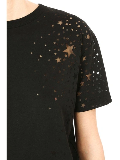 Shop Stella Mccartney Stars Black Cotton T-shirt