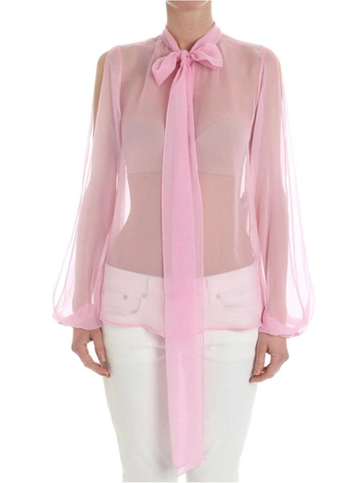 Shop N°21 Sheer Silk Shirt In Pink