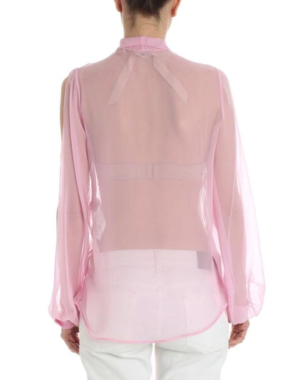 Shop N°21 Sheer Silk Shirt In Pink