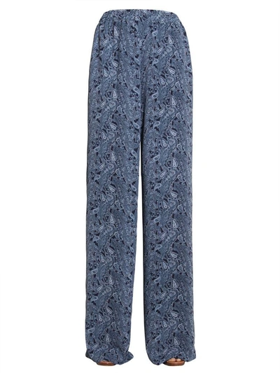 Shop Michael Michael Kors Pajama Trousers In Blu