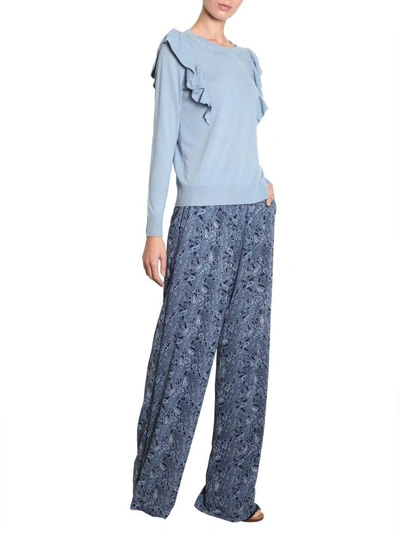 Shop Michael Michael Kors Pajama Trousers In Blu