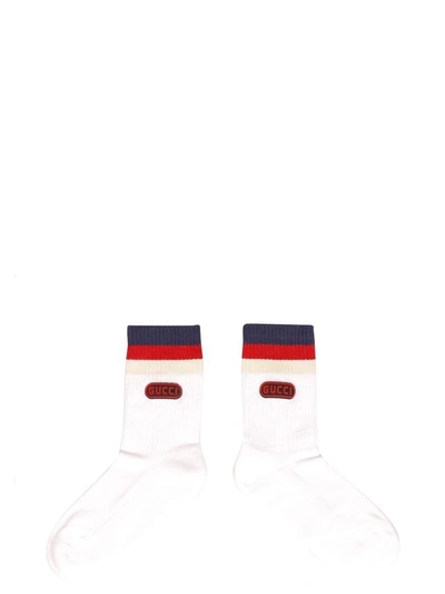 Shop Gucci Logo Sock In 9000