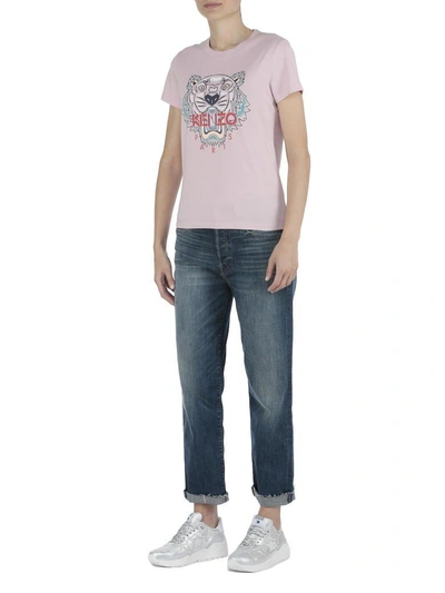 Shop Kenzo Cotton T-shirt In Pastel Pink
