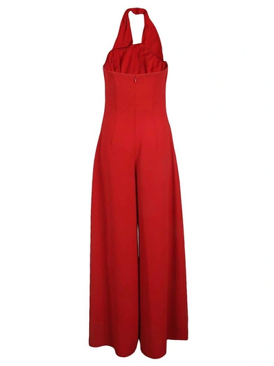 Shop Ralph Lauren Backless Jumpsuit In Bright Red