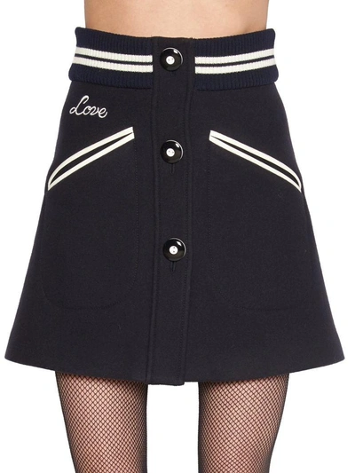Shop Miu Miu Skirt In Black