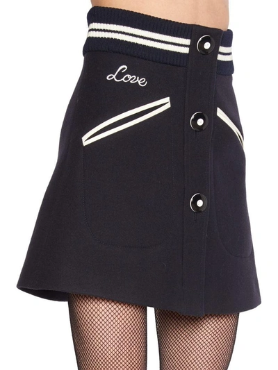 Shop Miu Miu Skirt In Black