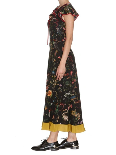 Shop Red Valentino Flora And Fauna Print Dress In Multicolor