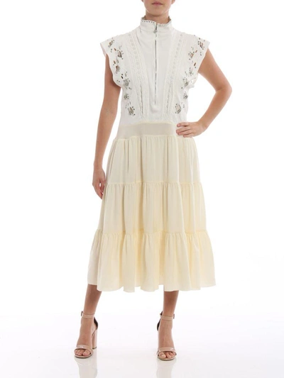 Shop Chloé Dress In Pristine White