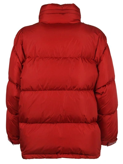 Shop Prada Classic Padded Jacket In Red