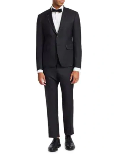Shop Thom Browne Men's Grosgrain Tipped Super 120s Twill Wool Tuxedo In Black White