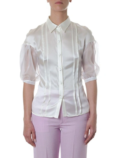 Shop Leitmotiv White Cate Silk Shirt