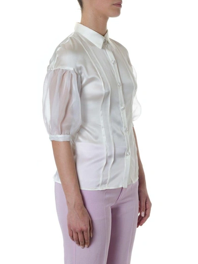Shop Leitmotiv White Cate Silk Shirt