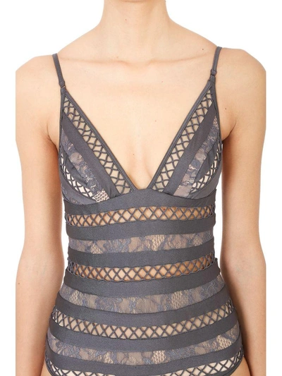 Shop Zimmermann Lovelorn Ladder One Piece In Grey