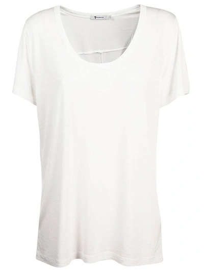 Shop Alexander Wang Draped Jersey T-shirt In Offwhite