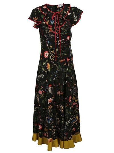 Shop Red Valentino Printed Maxi Dress In Black