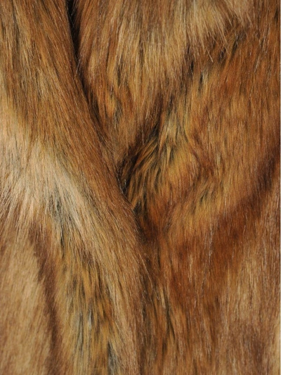 Shop Philosophy Di Lorenzo Serafini Philosophy Gilet Eco Fur #12 In Tan