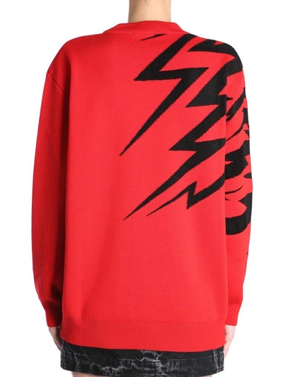Shop Givenchy Flying Cat Jumper In Rosso