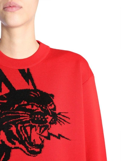 Shop Givenchy Flying Cat Jumper In Rosso