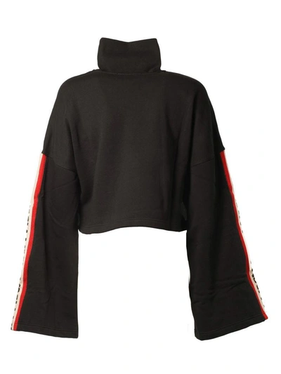 Shop Msgm Side Logo Detail Sweater In Black