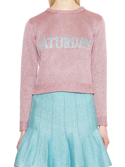 Shop Alberta Ferretti 'rainbow Week' Sweater In Pink