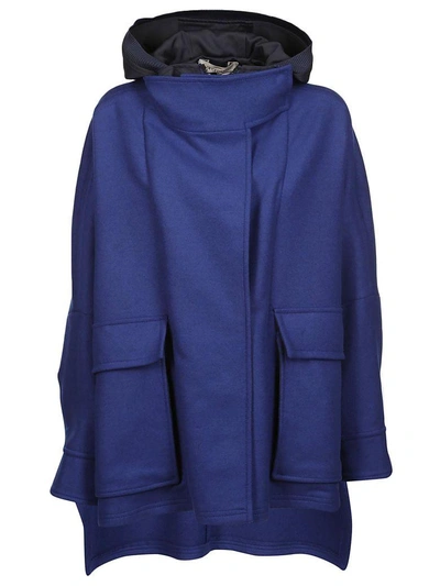 Shop Sportmax Hooded Jacket In Blue