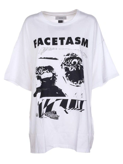 Shop Facetasm Printed T-shirt In White