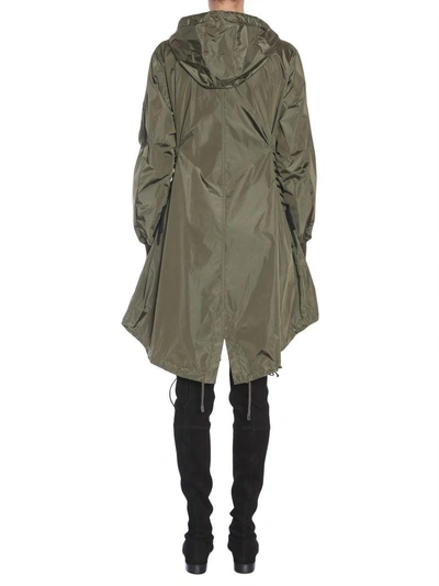 Shop Moschino Parka With Lace-up Detail In Militare