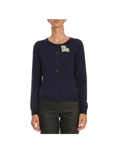 Shop Boutique Moschino Sweater Sweater Women  In Blue