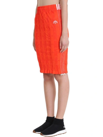 Shop Adidas Originals By Alexander Wang Orange Jersey Skirt In Red