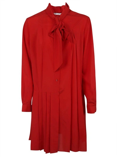 Shop Givenchy Pussybow Dress In Red
