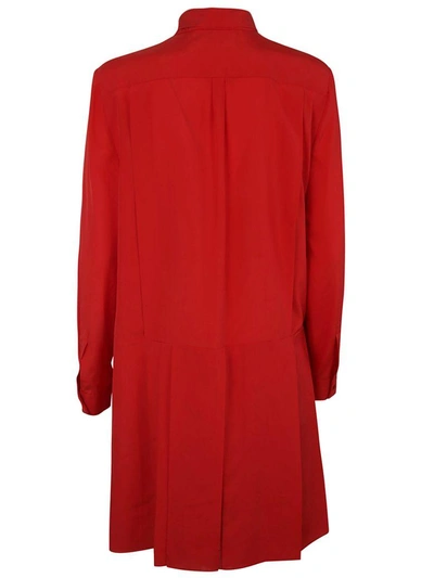 Shop Givenchy Pussybow Dress In Red
