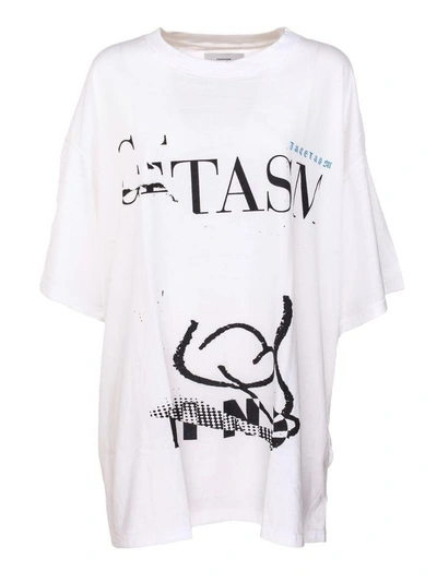 Shop Facetasm Printed T-shirt In White