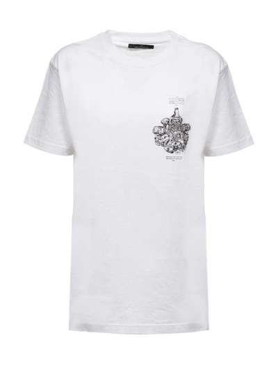 Shop Rokh Short Sleeve T-shirt In Bianco Nero