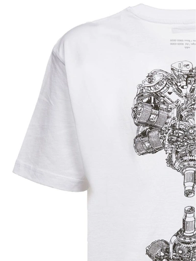 Shop Rokh Short Sleeve T-shirt In Bianco Nero