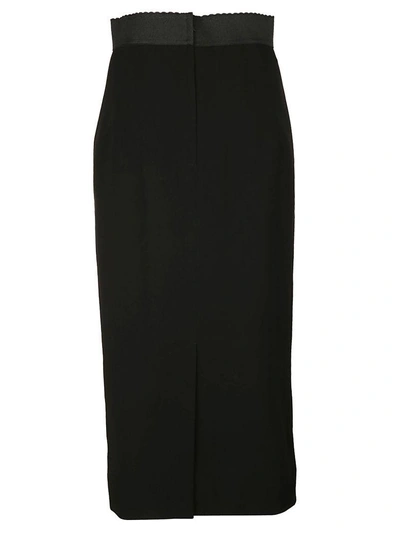 Dolce & Gabbana Wool-blend Pencil Skirt In Nero