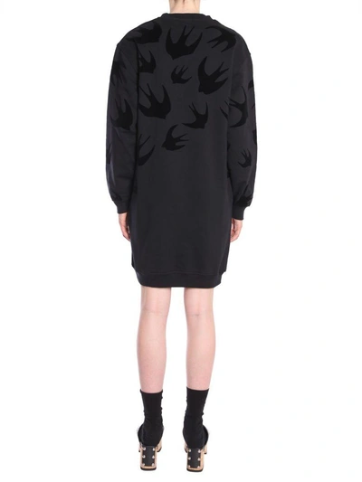 Shop Mcq By Alexander Mcqueen Cotton Sweatshirt Dress In Nero