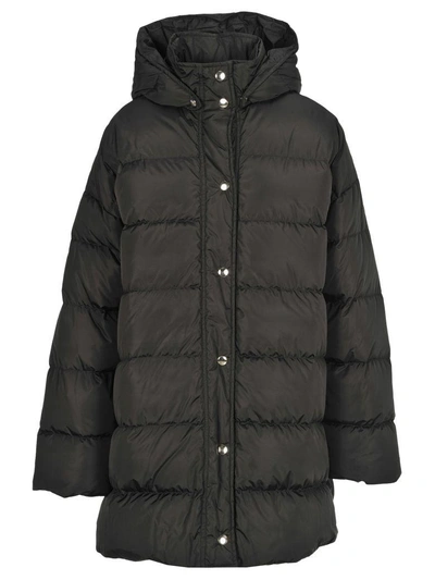 Shop Msgm Parka Oversized In Black