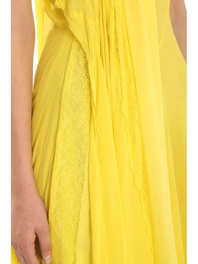 Shop Balenciaga Yellow Silk Slip Dress