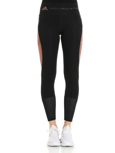 Shop Adidas By Stella Mccartney Train Exclusive Leggings In Black - Pink